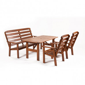 Garland Viken sestava nábytku z borovice (2x křeslo, 1x lavice, 1x stůl)