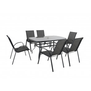 Garland Verona 6+ sestava nábytku z kovu (6x židle + 1x stůl)