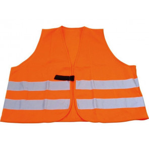Signální vesta s reflexními pásky-oranžová, univerzální velikost, polyester, PE