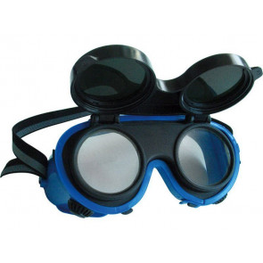 Brýle svářečské, odklápěcí kruhové zorníky třídy F, ochrana proti záření