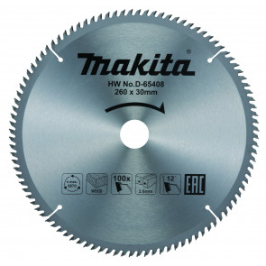 Makita D-65408 pilový kotouč 260mm x 30mm x 100T