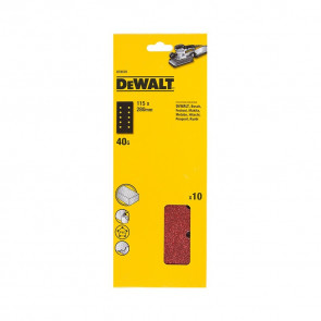 DeWalt DT8551 1/2 děrovaného archu brusného papíru - suchý zip - 10 rovnoběžných otvorů