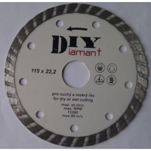 DIYT180 - Diamantový řezný kotouč DIY - TURBO